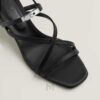 Sandal cao gót Hermes Muse 40 chính hãng màu đen khoá bạc MHHH065 2026