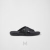 Dép quai chéo Prada da màu đen hàng hiệu authentic MHHP051 2026