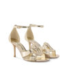 Dép sandals cao gót Louis Vuitton màu vàng ánh kim chính hãng LVD72 2026
