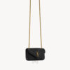 Túi xách đeo chéo YSL Loulou màu đen dây xích vàng authentic MHHY052 2026
