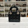 Túi xách đeo chéo Lady Dior Micro đen bóng luxury DR030 2026