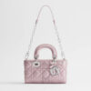 Túi Xách Đeo Chéo Lady Dior Djoy Hình Chữ Nhật Màu Hồng Da Bê Authentic TR036 2026 Túi Xách Đeo Chéo Lady Dior Djoy Hình Chữ Nhật Màu Hồng Da Bê Authentic TR036 2026