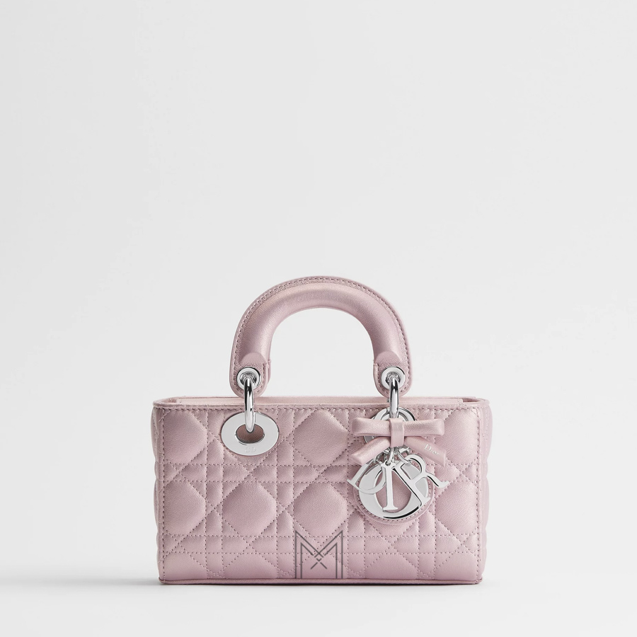 Túi Xách Đeo Chéo Lady Dior Djoy Hình Chữ Nhật Màu Hồng Da Bê Authentic TR036 2026 Túi Xách Đeo Chéo Lady Dior Djoy Hình Chữ Nhật Màu Hồng Da Bê Authentic TR036 2026