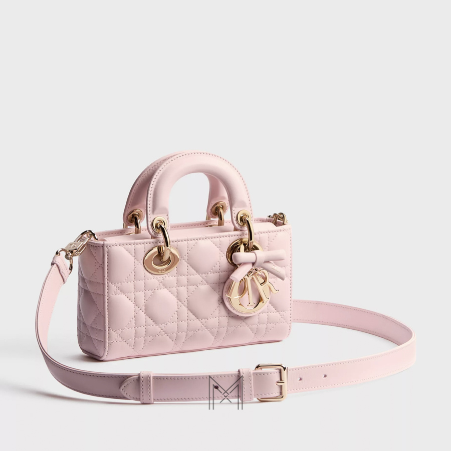 Túi Xách Hàng Hiệu Dior D-Joy Mini Hồng Đính Nơ Da Cừu Chính Hãng TR049 2026 Túi Xách Hàng Hiệu Dior D-Joy Mini Hồng Đính Nơ Da Cừu Chính Hãng TR049 2026