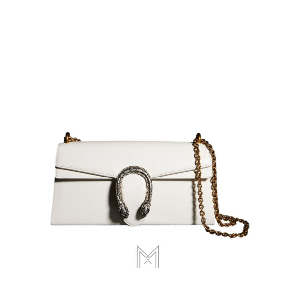 Túi Gucci đầu rồng size 28 màu trắng chính hãng NTG028