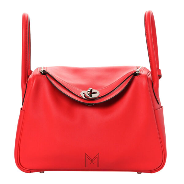 Túi HERMES đỏ Swift Lindy 26 Rouge De Coeur chính hãng THM08