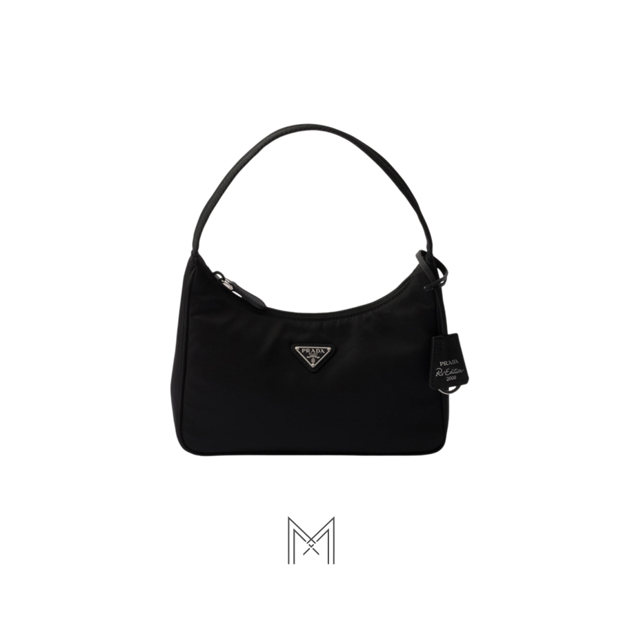 Túi Prada Ngọc Trinh màu đen khoá bạc authentic PRD02 2026 Túi Prada Ngọc Trinh màu đen khoá bạc authentic PRD02 2026