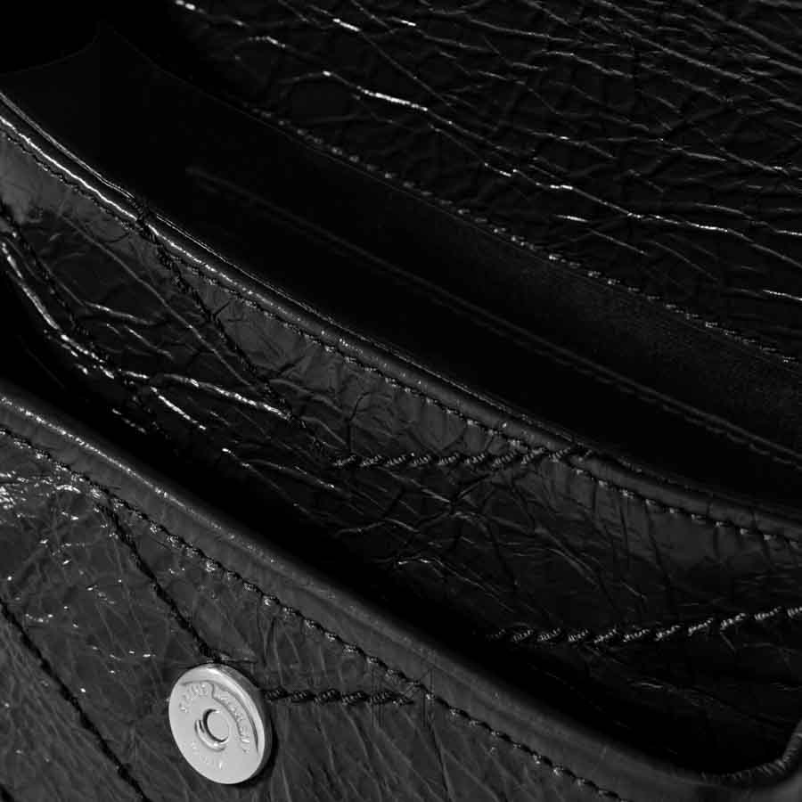 Túi xách đeo chéo YSL Niki màu đen dây xích bạc authentic MHHY040 2026 Túi xách đeo chéo YSL Niki màu đen dây xích bạc authentic MHHY040 2026
