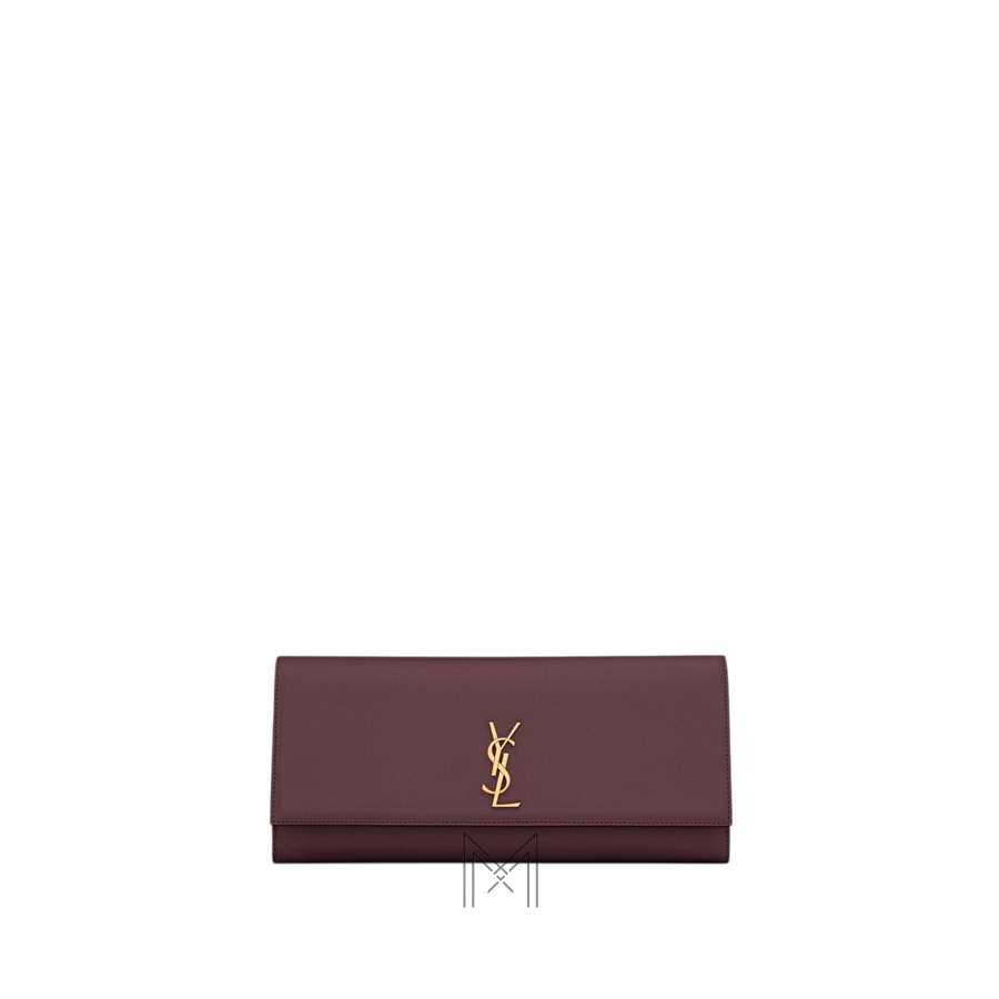 Túi xách cầm tay YSL Kate màu đỏ mận da hạt logo vàng authentic MHHY059 2026 Túi xách cầm tay YSL Kate màu đỏ mận da hạt logo vàng authentic MHHY059 2026