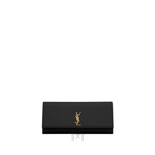 Túi xách cầm tay YSL Kate màu đen da hạt logo vàng authentic MHHY061