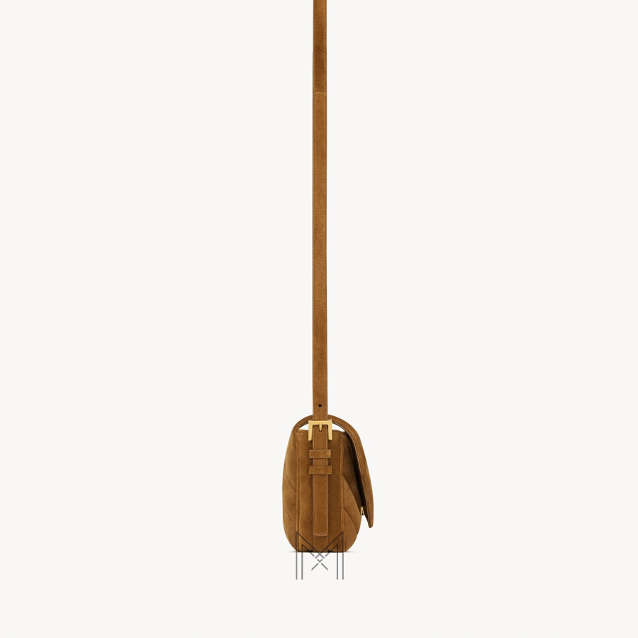 Túi đeo chéo YSL Loulou Toy màu nâu da lộn authentic MHHY098 2026 Túi đeo chéo YSL Loulou Toy màu nâu da lộn authentic MHHY098 2026
