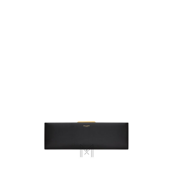 Clutch YSL Midnight Large màu đen da trơn chính hãng MHHY084