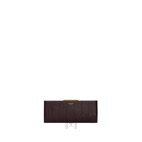Túi xách cầm tay YSL Midnight màu nâu sẫm khoá vàng authentic MHHY107