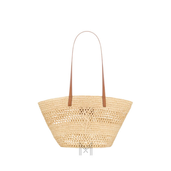 Túi kẹp nách YSL Panier màu vàng rơm chính hãng MHHY067