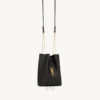 Túi xách đeo chéo YSL Pochon màu đen logo vàng chính hãng MHHY019 2026