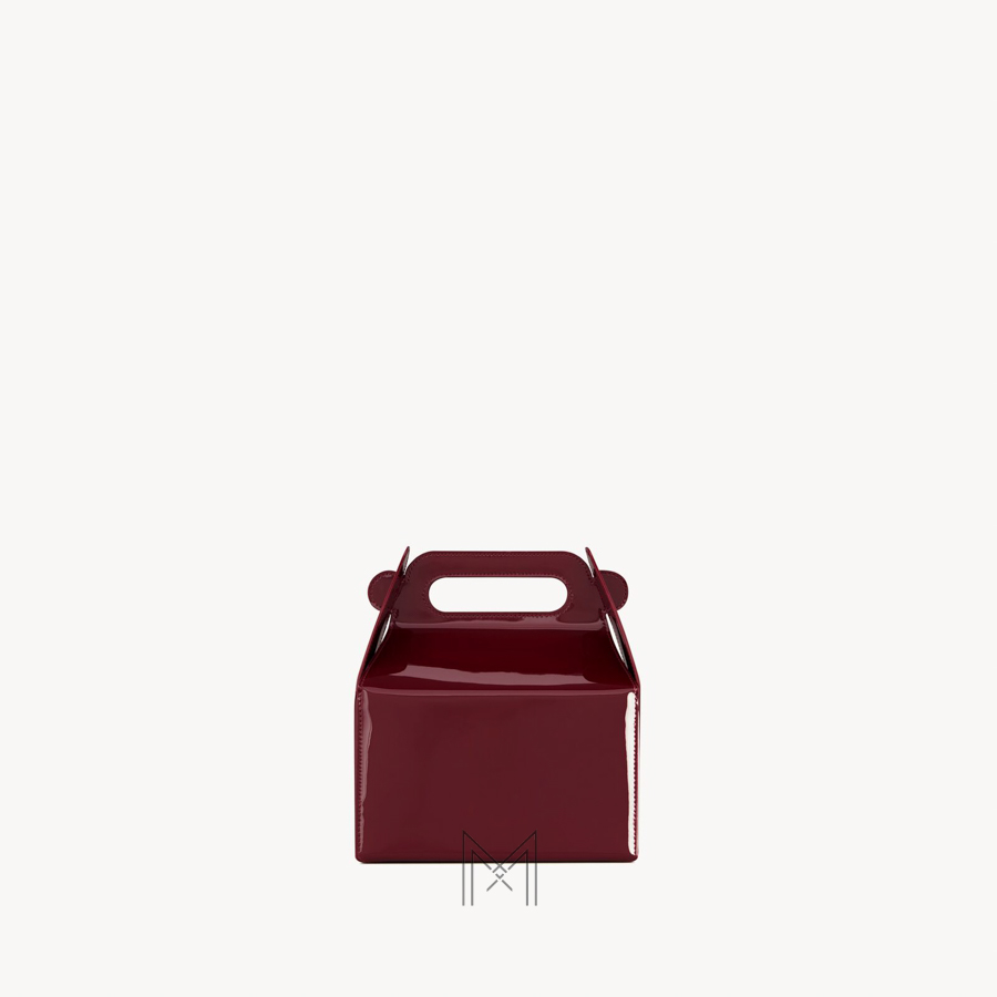 Túi xách YSL Take-away Box màu đỏ da bóng chính hãng MHHY020 2026 Túi xách YSL Take-away Box màu đỏ da bóng chính hãng MHHY020 2026