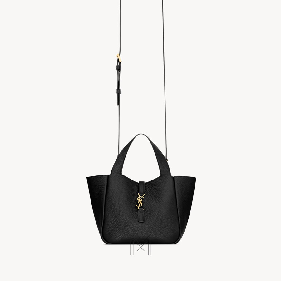 Túi YSL kẹp nách màu đen da sần authentic NTY007 2026 Túi YSL kẹp nách màu đen da sần authentic NTY007 2026