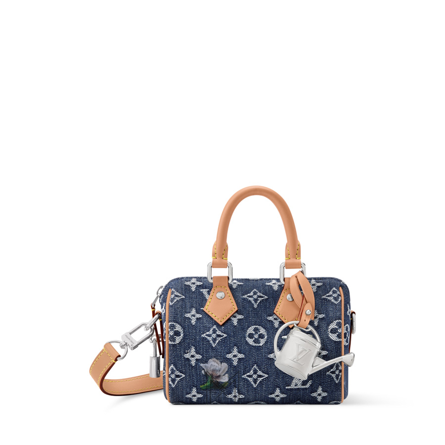 Túi Trống LV Speedy 18 Bandoulière Mini Màu Xanh Monogram Chính Hãng MN001 2026 Túi Trống LV Speedy 18 Bandoulière Mini Màu Xanh Monogram Chính Hãng MN001 2026