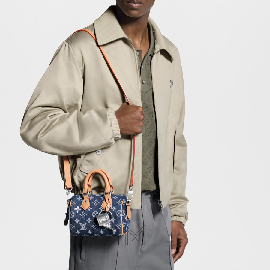 Túi Trống LV Speedy 18 Bandoulière Mini Màu Xanh Monogram Chính Hãng MN001 2026 Túi Trống LV Speedy 18 Bandoulière Mini Màu Xanh Monogram Chính Hãng MN001 2026