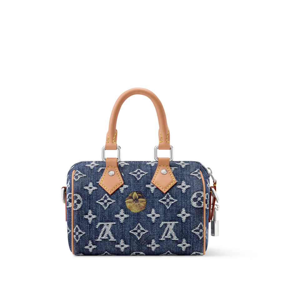 Túi Trống LV Speedy 18 Bandoulière Mini Màu Xanh Monogram Chính Hãng MN001 2026 Túi Trống LV Speedy 18 Bandoulière Mini Màu Xanh Monogram Chính Hãng MN001 2026
