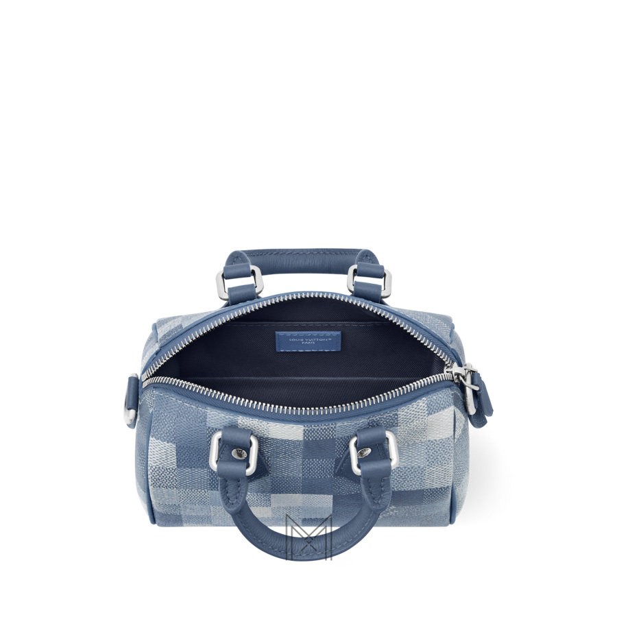 Túi Trống LV Speedy Bandoulière 18 Xanh Họa Tiết Ô Vuông Chính Hãng MN032 2026 Túi Trống LV Speedy Bandoulière 18 Xanh Họa Tiết Ô Vuông Chính Hãng MN032 2026