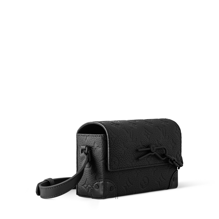 Túi Đeo Chéo Nam Louis Vuitton Steamer Đen Monogram Da Sần Chính Hãng MN020 2026 Túi Đeo Chéo Nam Louis Vuitton Steamer Đen Monogram Da Sần Chính Hãng MN020 2026