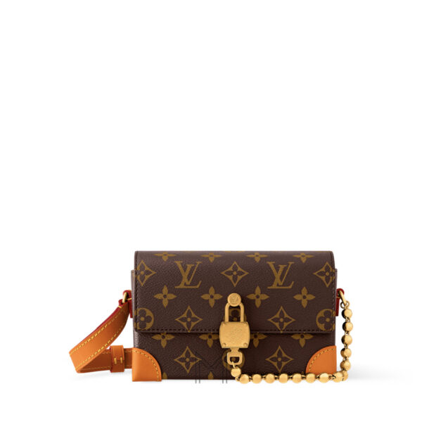 Túi Đeo Chéo LV Steamer Nâu Monogram Canvas Authentic MN015