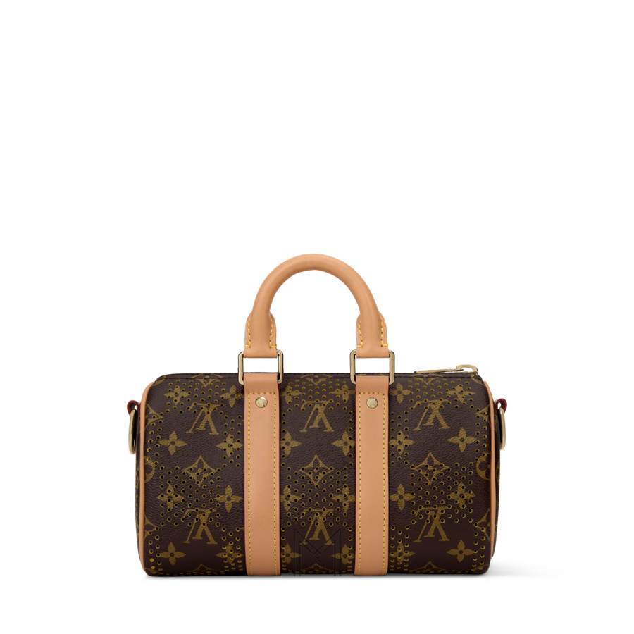 Túi Trống LV Keepall Bandoulière 25 Nâu Monogram Phối Phụ Kiện Vợt Bóng Bàn Authentic MN081 2026 Túi Trống LV Keepall Bandoulière 25 Nâu Monogram Phối Phụ Kiện Vợt Bóng Bàn Authentic MN081 2026