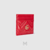 Ví ngắn Gucci da nappa matelassé chevron màu đỏ MVG94 2026 Ví ngắn Gucci da nappa matelassé chevron màu đỏ MVG94 2026