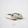 Giày Prada Collapse Re-Nylon and Suede Elasticized màu trắng ngà chính hãng MHNP017 2026