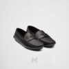 Giày Moca Prada Saffiano leather Driver màu đen chính hãng MHNP014 2026 Giày Moca Prada Saffiano leather Driver màu đen chính hãng MHNP014 2026