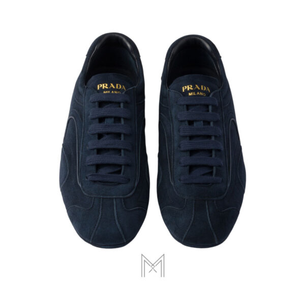 Giày Prada Montecarlo Re-Edition 2005 suede and mesh màu xanh chính hãng MHNP041