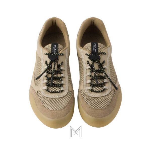 Giày thể thao Prada Speedrock Mesh Fabric màu be chính hãng MHNP115