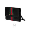 Túi đeo chéo Gucci da mềm màu đen phối dải sọc chính hãng MTG16 2026 Túi đeo chéo Gucci da mềm màu đen phối dải sọc chính hãng MTG16 2026