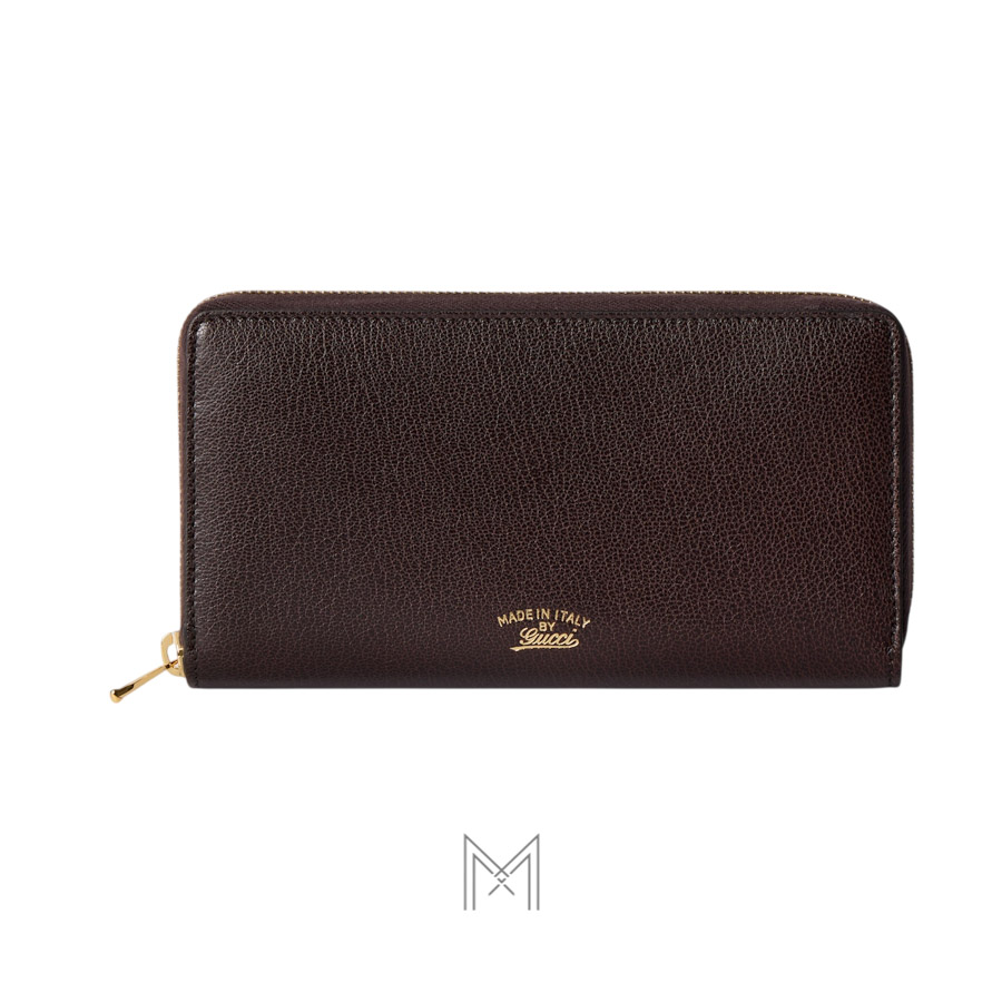 Ví da dài Gucci có khoá kéo màu nâu hàng hiệu authentic MVG42 2026 Ví da dài Gucci có khoá kéo màu nâu hàng hiệu authentic MVG42 2026