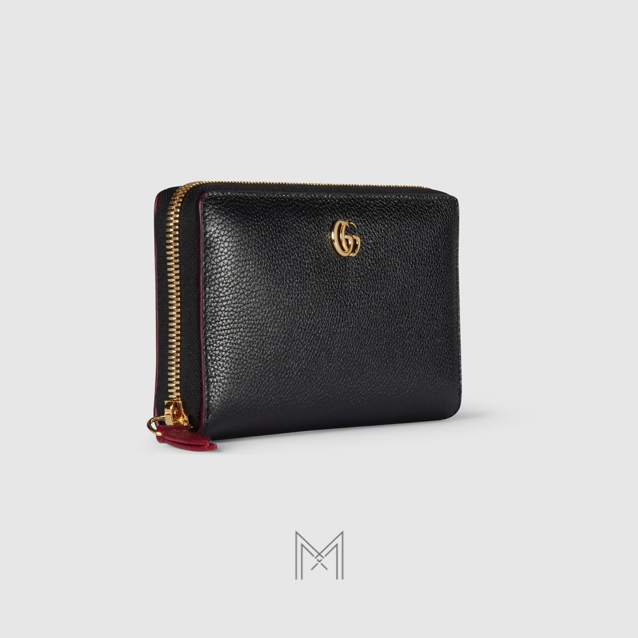 Ví dài Gucci viền khoá kéo màu đen da sần authentic MVG126 2026 Ví dài Gucci viền khoá kéo màu đen da sần authentic MVG126 2026