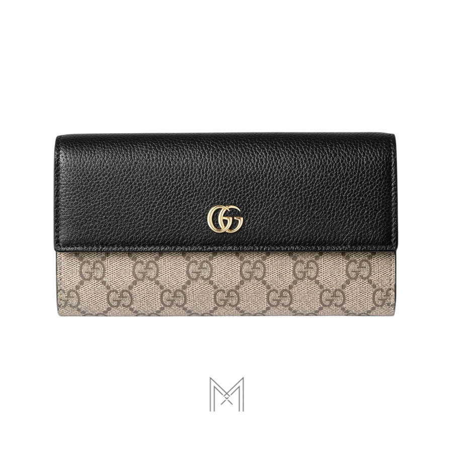 Ví da dài Gucci phối màu hoạ tiết GG Supreme hàng hiệu MVG62 2026 Ví da dài Gucci phối màu hoạ tiết GG Supreme hàng hiệu MVG62 2026