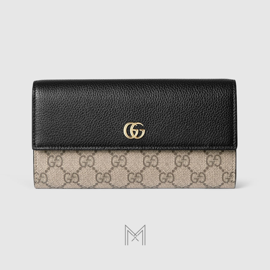 Ví da dài Gucci phối màu hoạ tiết GG Supreme hàng hiệu MVG62 2026 Ví da dài Gucci phối màu hoạ tiết GG Supreme hàng hiệu MVG62 2026