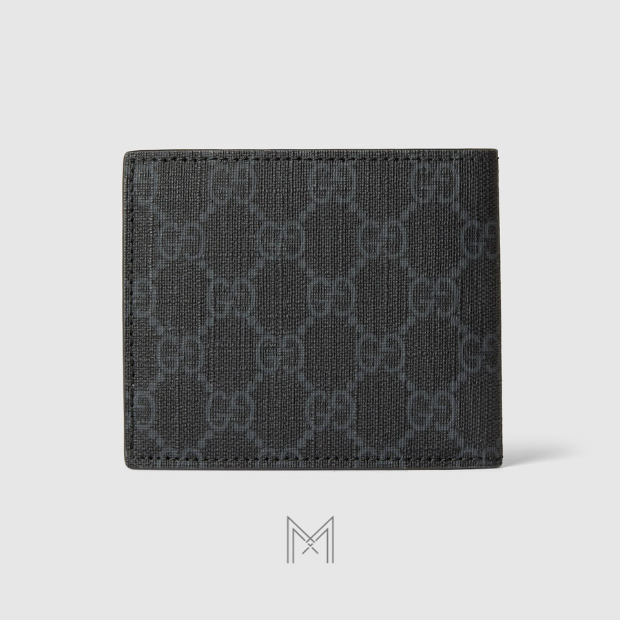 Ví gập đôi Gucci màu đen hoạ tiết canvas Supreme authentic MVG11 2026 Ví gập đôi Gucci màu đen hoạ tiết canvas Supreme authentic MVG11 2026