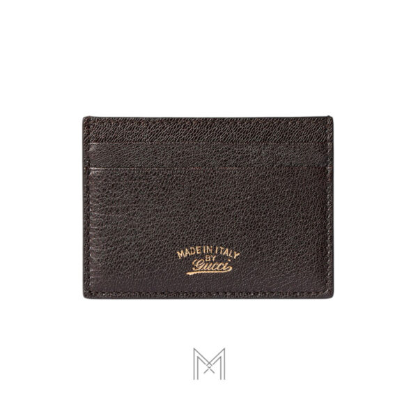 Ví đựng thẻ Gucci Lira da màu nâu hàng hiệu chính hãng MVG18