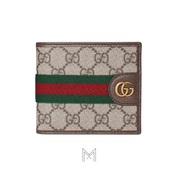 Ví ngắn Gucci Ophidia phối màu hoạ tiết monogram hàng hiệu MVG25