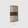 Ví Gucci phối màu hoạ tiết GG Supreme logo kim loại màu vàng MVG27 2026