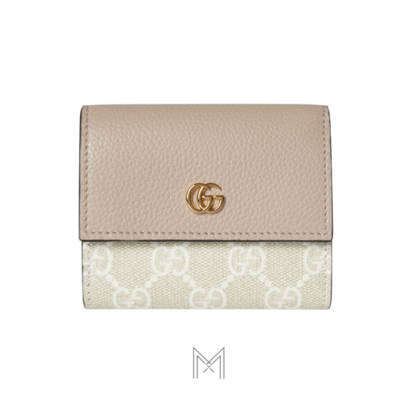 Ví Gucci phối màu hoạ tiết logo kim loại màu vàng MVG119