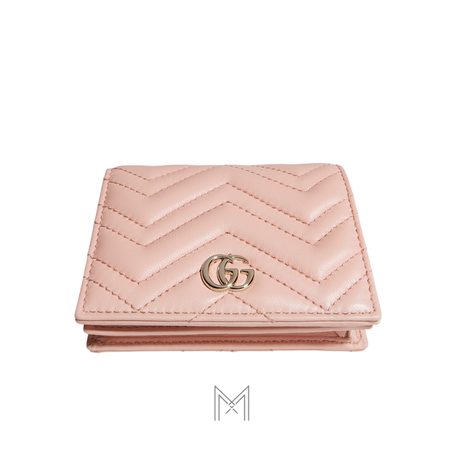 Ví nữ Gucci Marmont da nappa matelassé chevron màu hồng MVG110 2026 Ví nữ Gucci Marmont da nappa matelassé chevron màu hồng MVG110 2026