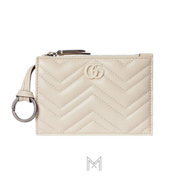 Ví ngắn Gucci màu trắng kem da nappa hàng hiệu MVG102