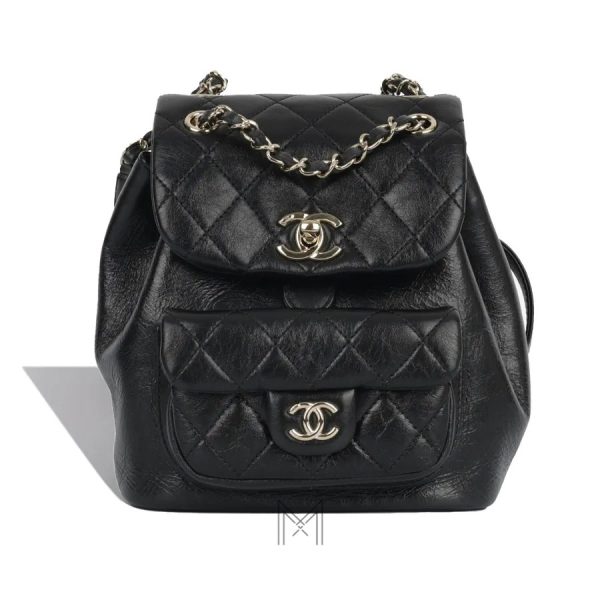 Balo mini Chanel Duma màu đen hàng hiệu chính hãng MCN14