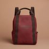 Balo Hermes Groom school màu đỏ quai nâu in chữ Hermès Sellier Paris MTH049 2026