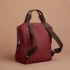 Balo Hermes Groom school màu đỏ quai nâu in chữ Hermès Sellier Paris MTH049 2026