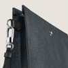 Clutch nam Montblanc authentic màu xanh da hạt MHCM004 2026