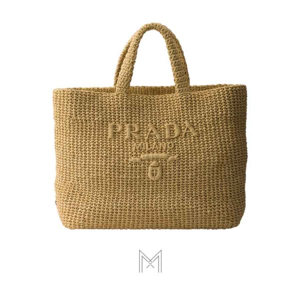 Túi xách Prada Crochet màu nâu nhạt chính hãng MHTP053